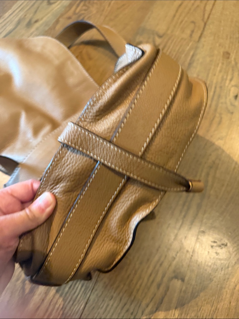 Chloe Tan Leather medium Marcie crossbody - Picture 4 of 10